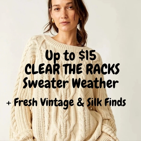 🟡UP TO $15 CLEAR THE RACKS SWEATER WEATHER+FRESH VINTAGE & SILK FINDS🟡 - Picture 1 of 1